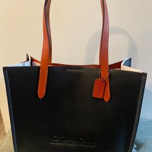 Coach black relay tote, brand new, never used